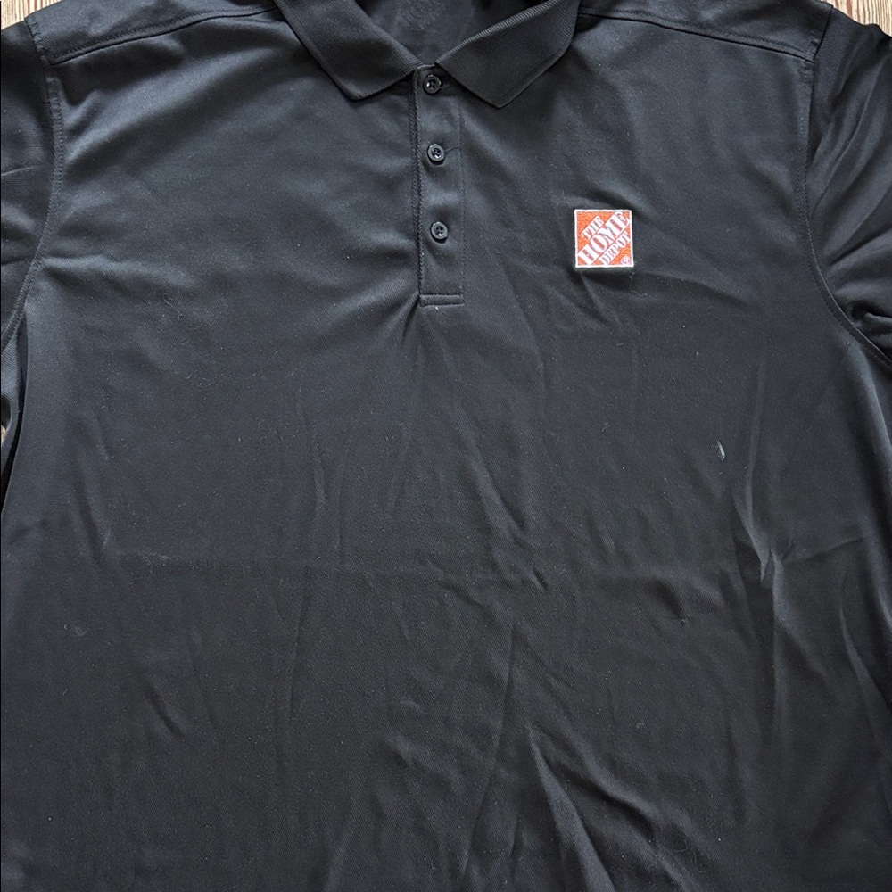 HOME DEPOT Black Polo Shirt XL